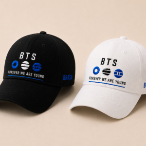 BONÉ BORDADO BTS - OPÇÃO 131 - PRODUÇÃO PREMIUM SOB ENCOMENDA E LIMITADA