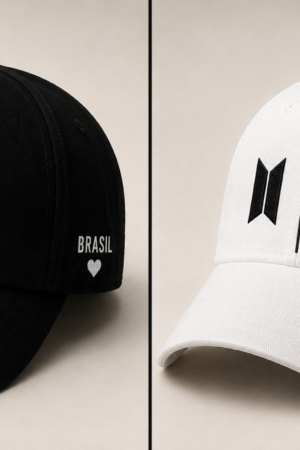 BONÉ BORDADO BTS - OPÇÃO 116 - PRODUÇÃO PREMIUM SOB ENCOMENDA E LIMITADA