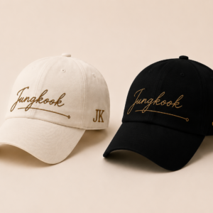 BONÉ BORDADO JUNGKOOK - OPÇÃO 28 - PRODUÇÃO PREMIUM SOB ENCOMENDA E LIMITADA
