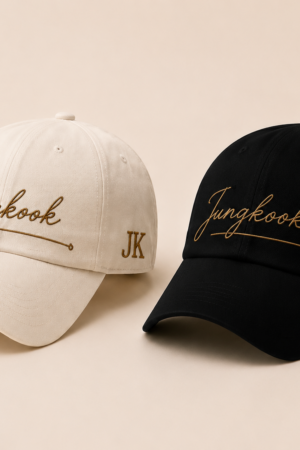 BONÉ BORDADO JUNGKOOK - OPÇÃO 28 - PRODUÇÃO PREMIUM SOB ENCOMENDA E LIMITADA