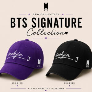 BONÉ BORDADO NOVO SEOKJIN - OPÇÃO 9 - PRODUÇÃO PREMIUM SOB ENCOMENDA E LIMITADA