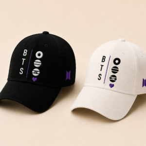 BONÉ BORDADO BTS - OPÇÃO 91 - PRODUÇÃO PREMIUM SOB ENCOMENDA E LIMITADA