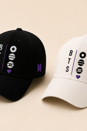BONÉ BORDADO BTS - OPÇÃO 91 - PRODUÇÃO PREMIUM SOB ENCOMENDA E LIMITADA