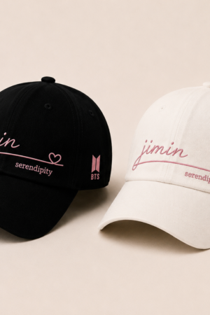 BONÉ BORDADO PARK JIMIN - OPÇÃO 7 - PRODUÇÃO PREMIUM SOB ENCOMENDA E LIMITADA