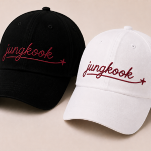 BONÉ BORDADO JUNGKOOK - OPÇÃO 8 - PRODUÇÃO PREMIUM SOB ENCOMENDA E LIMITADA