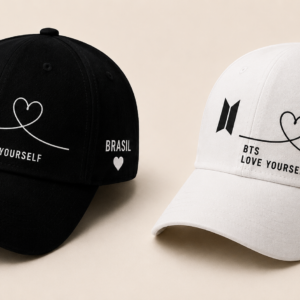 BONÉ BORDADO BTS - OPÇÃO 114 - PRODUÇÃO PREMIUM SOB ENCOMENDA E LIMITADA