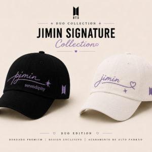 BONÉ BORDADO PARK JIMIN - OPÇÃO 36 - PRODUÇÃO PREMIUM SOB ENCOMENDA E LIMITADA