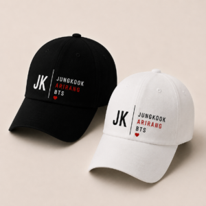 BONÉ BORDADO JUNGKOOK - OPÇÃO 45 - PRODUÇÃO PREMIUM SOB ENCOMENDA E LIMITADA