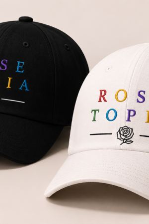 BONÉ BORDADO THE ROSE - OPÇÃO 26 - PRODUÇÃO PREMIUM SOB ENCOMENDA E LIMITADA