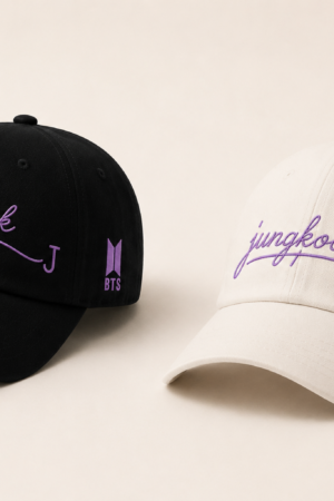 BONÉ BORDADO JUNGKOOK - OPÇÃO 48 - PRODUÇÃO PREMIUM SOB ENCOMENDA E LIMITADA