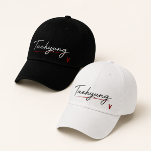 BONÉ BORDADO TAEHYUNG - OPÇÃO 45 - PRODUÇÃO PREMIUM SOB ENCOMENDA E LIMITADA
