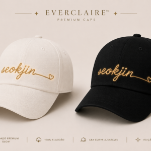 BONÉ BORDADO NOVO SEOKJIN - OPÇÃO 1 - PRODUÇÃO PREMIUM SOB ENCOMENDA E LIMITADA