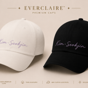 BONÉ BORDADO NOVO SEOKJIN - OPÇÃO 3 - PRODUÇÃO PREMIUM SOB ENCOMENDA E LIMITADA