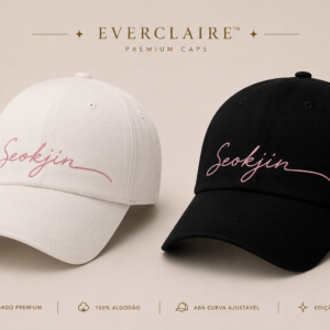 BONÉ BORDADO NOVO SEOKJIN - OPÇÃO 2 - PRODUÇÃO PREMIUM SOB ENCOMENDA E LIMITADA
