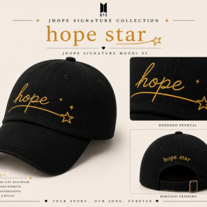 BONÉ BORDADO JHOPE - OPÇÃO 44 - PRODUÇÃO PREMIUM SOB ENCOMENDA E LIMITADA