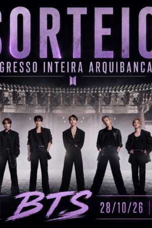 SORTEIO INGRESSO INTEIRA ARQUIBANCA - SHOW BTS - 28/10/2026