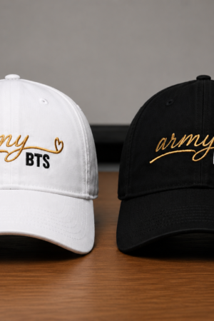 BONÉ BORDADO NOVO BTS - OPÇÃO 3 - PRODUÇÃO PREMIUM SOB ENCOMENDA E LIMITADA