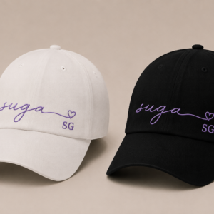BONÉ BORDADO NOVO SUGA - OPÇÃO 8 - PRODUÇÃO PREMIUM SOB ENCOMENDA E LIMITADA