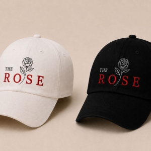 BONÉ BORDADO THE ROSE - OPÇÃO 1 - PRODUÇÃO PREMIUM SOB ENCOMENDA E LIMITADA