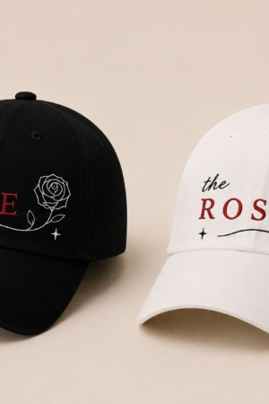 BONÉ BORDADO THE ROSE - OPÇÃO 95 - PRODUÇÃO PREMIUM SOB ENCOMENDA E LIMITADA