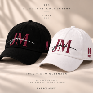 BONÉ BORDADO PARK JIMIN - OPÇÃO 46 - PRODUÇÃO PREMIUM SOB ENCOMENDA E LIMITADA