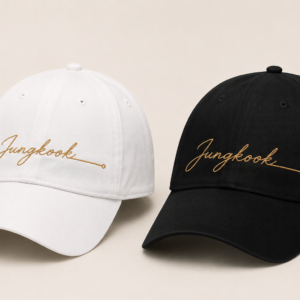 BONÉ BORDADO JUNGKOOK - OPÇÃO 58 - PRODUÇÃO PREMIUM SOB ENCOMENDA E LIMITADA
