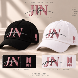 BONÉ BORDADO NOVO SEOKJIN - OPÇÃO 25 - PRODUÇÃO PREMIUM SOB ENCOMENDA E LIMITADA