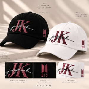 BONÉ BORDADO JUNGKOOK - OPÇÃO 71 - PRODUÇÃO PREMIUM SOB ENCOMENDA E LIMITADA