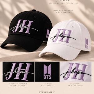 BONÉ BORDADO JHOPE - OPÇÃO 62 - PRODUÇÃO PREMIUM SOB ENCOMENDA E LIMITADA