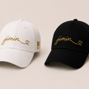 BONÉ BORDADO PARK JIMIN - OPÇÃO 18 - PRODUÇÃO PREMIUM SOB ENCOMENDA E LIMITADA