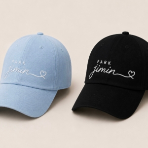BONÉ BORDADO PARK JIMIN - OPÇÃO 17 - PRODUÇÃO PREMIUM SOB ENCOMENDA E LIMITADA