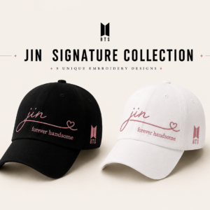 BONÉ BORDADO NOVO SEOKJIN - OPÇÃO 14 - PRODUÇÃO PREMIUM SOB ENCOMENDA E LIMITADA