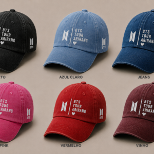 BONÉ BORDADO BTS ESTONADO - OPÇÃO 14 - PRODUÇÃO PREMIUM SOB ENCOMENDA E LIMITADA