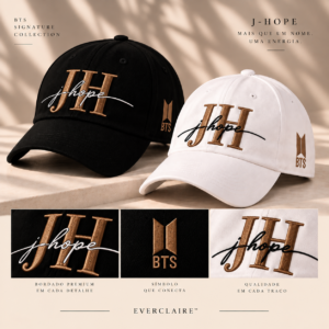 BONÉ BORDADO JHOPE - OPÇÃO 64 - PRODUÇÃO PREMIUM SOB ENCOMENDA E LIMITADA