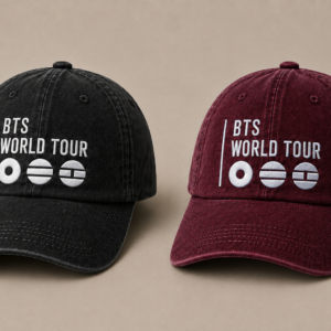 BONÉ BORDADO BTS ESTONADO - OPÇÃO 1 - PRODUÇÃO PREMIUM SOB ENCOMENDA E LIMITADA
