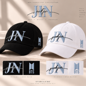 BONÉ BORDADO NOVO SEOKJIN - OPÇÃO 28 - PRODUÇÃO PREMIUM SOB ENCOMENDA E LIMITADA