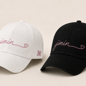 BONÉ BORDADO PARK JIMIN - OPÇÃO 35 - PRODUÇÃO PREMIUM SOB ENCOMENDA E LIMITADA