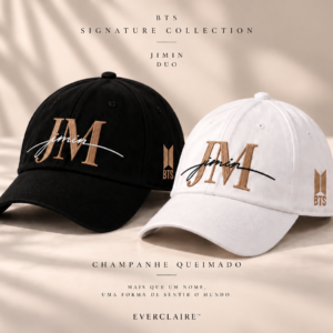 BONÉ BORDADO PARK JIMIN - OPÇÃO 47 - PRODUÇÃO PREMIUM SOB ENCOMENDA E LIMITADA