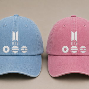 BONÉ BORDADO BTS ESTONADO - OPÇÃO 6 - PRODUÇÃO PREMIUM SOB ENCOMENDA E LIMITADA