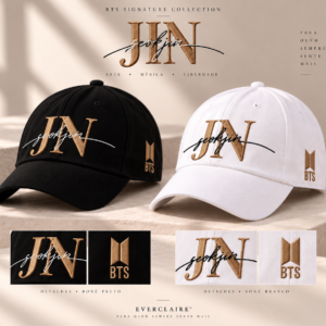 BONÉ BORDADO NOVO SEOKJIN - OPÇÃO 26 - PRODUÇÃO PREMIUM SOB ENCOMENDA E LIMITADA