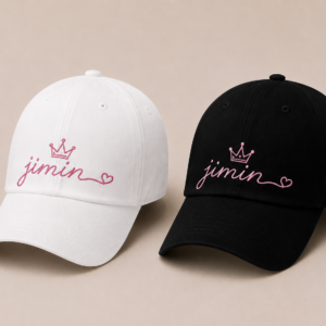 BONÉ BORDADO PARK JIMIN - OPÇÃO 4 - PRODUÇÃO PREMIUM SOB ENCOMENDA E LIMITADA
