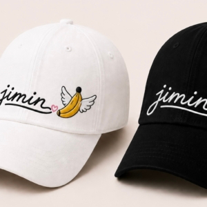 BONÉ BORDADO PARK JIMIN - OPÇÃO 50 - PRODUÇÃO PREMIUM SOB ENCOMENDA E LIMITADA