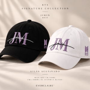 BONÉ BORDADO PARK JIMIN - OPÇÃO 44 - PRODUÇÃO PREMIUM SOB ENCOMENDA E LIMITADA