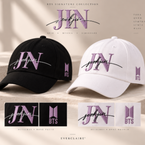 BONÉ BORDADO NOVO SEOKJIN - OPÇÃO 24 - PRODUÇÃO PREMIUM SOB ENCOMENDA E LIMITADA