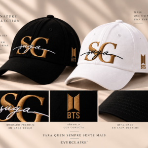 BONÉ BORDADO NOVO SUGA - OPÇÃO 24 - PRODUÇÃO PREMIUM SOB ENCOMENDA E LIMITADA