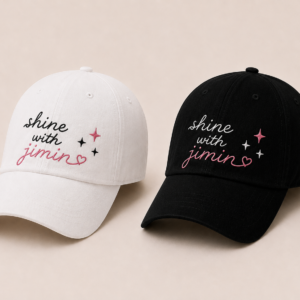 BONÉ BORDADO PARK JIMIN - OPÇÃO 48 - PRODUÇÃO PREMIUM SOB ENCOMENDA E LIMITADA