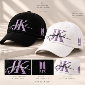BONÉ BORDADO JUNGKOOK - OPÇÃO 69 - PRODUÇÃO PREMIUM SOB ENCOMENDA E LIMITADA