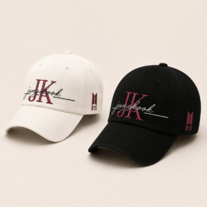 BONÉ BORDADO JUNGKOOK - OPÇÃO 64 - PRODUÇÃO PREMIUM SOB ENCOMENDA E LIMITADA