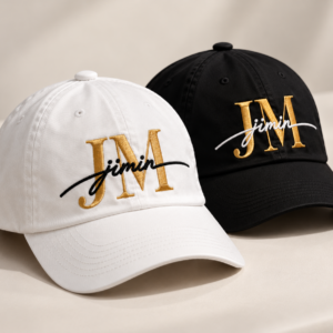 BONÉ BORDADO PARK JIMIN - OPÇÃO 46 - PRODUÇÃO PREMIUM SOB ENCOMENDA E LIMITADA