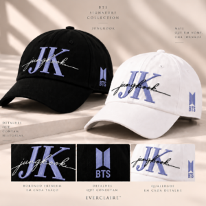 BONÉ BORDADO JUNGKOOK - OPÇÃO 75 - 3 DIAS PARA ENVIO